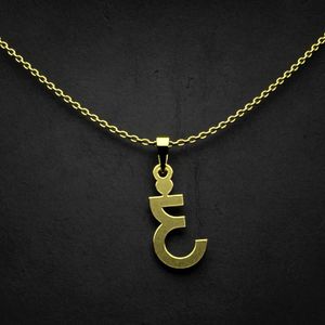 گردنبند طلا 18 عیار زنانه گالری طلا توسطی مدل حرف غ کد 281780