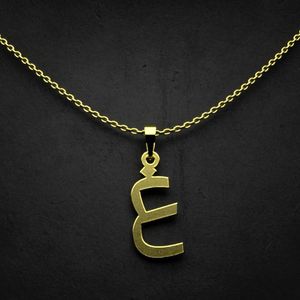 گردنبند طلا 18 عیار زنانه گالری طلا توسطی مدل حرف غ کد 9496d3