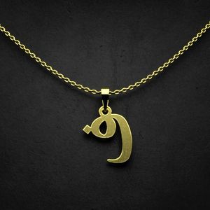 گردنبند طلا 18 عیار زنانه گالری طلا توسطی مدل حرف ف کد 09523b