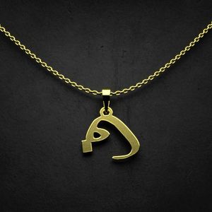 گردنبند طلا 18 عیار زنانه گالری طلا توسطی مدل حرف ف کد 55deea