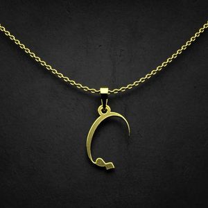گردنبند طلا 18 عیار زنانه گالری طلا توسطی مدل حرف ف کد 784177