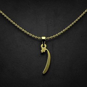 گردنبند طلا 18 عیار زنانه گالری طلا توسطی مدل حرف ف کد 875ace