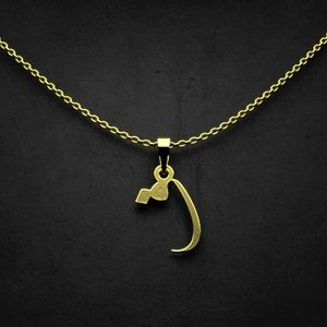 گردنبند طلا 18 عیار زنانه گالری طلا توسطی مدل حرف ف کد e125d1