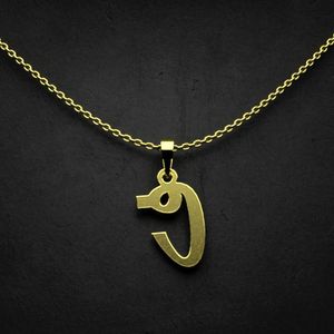 گردنبند طلا 18 عیار زنانه گالری طلا توسطی مدل حرف ف کد fdca28