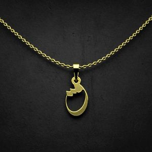 گردنبند طلا 18 عیار زنانه گالری طلا توسطی مدل حرف ق کد 82d6f4