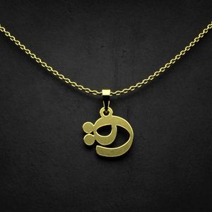 گردنبند طلا 18 عیار زنانه گالری طلا توسطی مدل حرف ق کد 9f2489