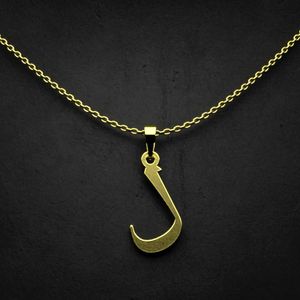 گردنبند طلا 18 عیار زنانه گالری طلا توسطی مدل حرف ل کد 851600