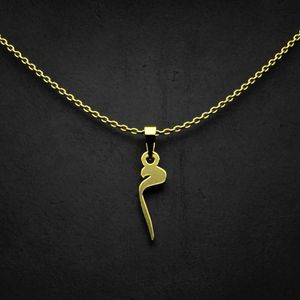 گردنبند طلا 18 عیار زنانه گالری طلا توسطی مدل حرف م کد 2642c1