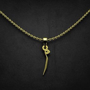 گردنبند طلا 18 عیار زنانه گالری طلا توسطی مدل حرف م کد 5b2d91