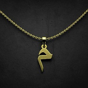 گردنبند طلا 18 عیار زنانه گالری طلا توسطی مدل حرف م کد 8cd58b