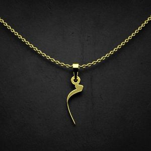 گردنبند طلا 18 عیار زنانه گالری طلا توسطی مدل حرف م کد 958e93