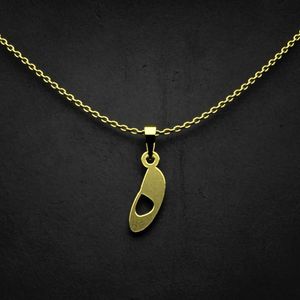 گردنبند طلا 18 عیار زنانه گالری طلا توسطی مدل حرف ه کد 3c49d4