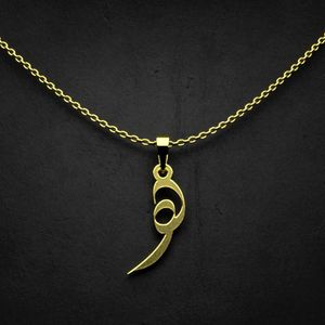 گردنبند طلا 18 عیار زنانه گالری طلا توسطی مدل حرف ه کد 843237