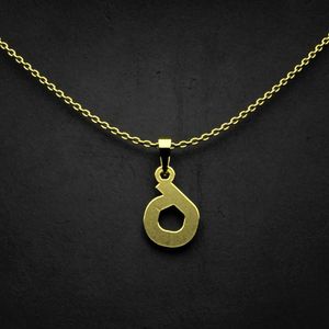گردنبند طلا 18 عیار زنانه گالری طلا توسطی مدل حرف ه کد 9d9c08