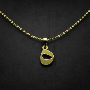 گردنبند طلا 18 عیار زنانه گالری طلا توسطی مدل حرف ه کد a8308e