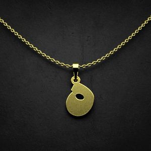 گردنبند طلا 18 عیار زنانه گالری طلا توسطی مدل حرف ه کد c3bb03