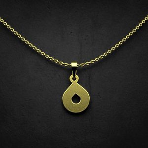گردنبند طلا 18 عیار زنانه گالری طلا توسطی مدل حرف ه کد f42af8