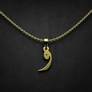 گردنبند طلا 18 عیار زنانه گالری طلا توسطی مدل حرف و کد 1db71d