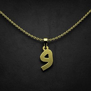 گردنبند طلا 18 عیار زنانه گالری طلا توسطی مدل حرف و کد 476afd