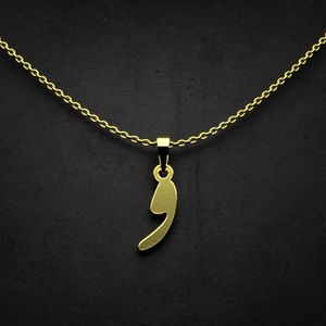 گردنبند طلا 18 عیار زنانه گالری طلا توسطی مدل حرف و کد a3e173