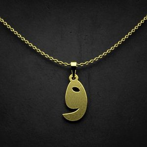 گردنبند طلا 18 عیار زنانه گالری طلا توسطی مدل حرف و کد d06e4b