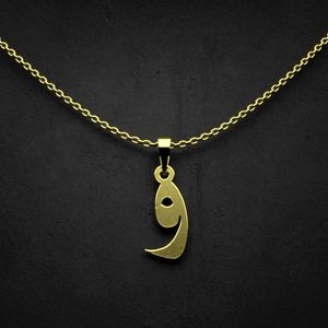 گردنبند طلا 18 عیار زنانه گالری طلا توسطی مدل حرف و کد f60c17
