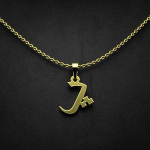 گردنبند طلا 18 عیار زنانه گالری طلا توسطی مدل حرف پ کد 0f0cb4