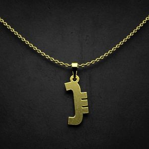 گردنبند طلا 18 عیار زنانه گالری طلا توسطی مدل حرف پ کد af014d