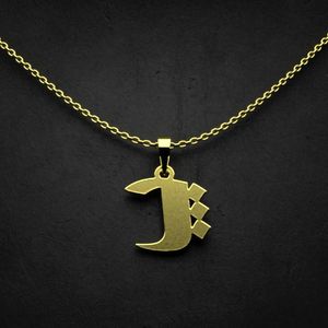 گردنبند طلا 18 عیار زنانه گالری طلا توسطی مدل حرف پ کد d74563