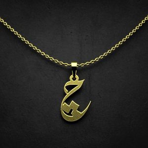 گردنبند طلا 18 عیار زنانه گالری طلا توسطی مدل حرف چ کد 5a47bd