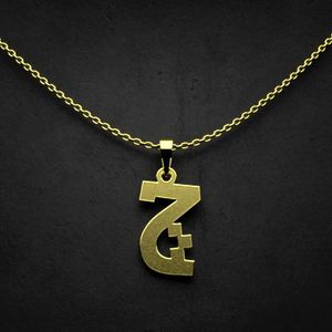 گردنبند طلا 18 عیار زنانه گالری طلا توسطی مدل حرف چ کد c85cc5