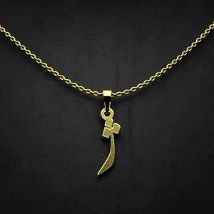 گردنبند طلا 18 عیار زنانه گالری طلا توسطی مدل حرف ژ کد 5f2388
