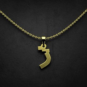 گردنبند طلا 18 عیار زنانه گالری طلا توسطی مدل حرف ژ کد cb0473