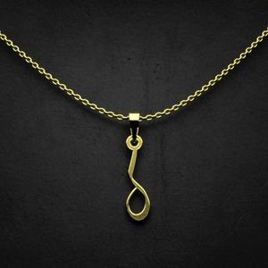 گردنبند طلا 18 عیار زنانه گالری طلا توسطی مدل حرف ک کد 40cc58