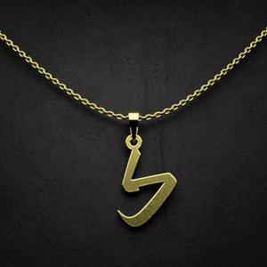 گردنبند طلا 18 عیار زنانه گالری طلا توسطی مدل حرف ک کد 57eee5
