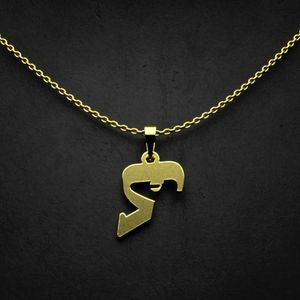گردنبند طلا 18 عیار زنانه گالری طلا توسطی مدل حرف ک کد c1172b