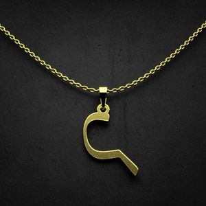 گردنبند طلا 18 عیار زنانه گالری طلا توسطی مدل حرف ک کد f43aa2