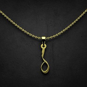 گردنبند طلا 18 عیار زنانه گالری طلا توسطی مدل حرف گ کد 217752