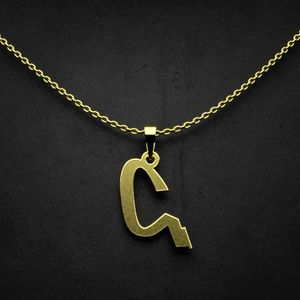 گردنبند طلا 18 عیار زنانه گالری طلا توسطی مدل حرف گ کد 78e714