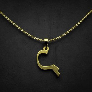 گردنبند طلا 18 عیار زنانه گالری طلا توسطی مدل حرف گ کد 972135