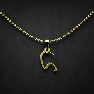 گردنبند طلا 18 عیار زنانه گالری طلا توسطی مدل حرف ی کد 32ebe7