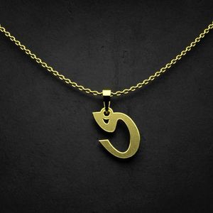 گردنبند طلا 18 عیار زنانه گالری طلا توسطی مدل حرف ی کد 5d1244