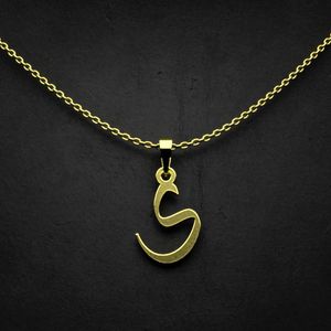 گردنبند طلا 18 عیار زنانه گالری طلا توسطی مدل حرف ی کد 79a19c