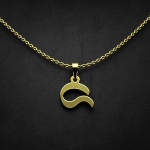 گردنبند طلا 18 عیار زنانه گالری طلا توسطی مدل حرف ی کد 8e7a97