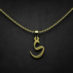 گردنبند طلا 18 عیار زنانه گالری طلا توسطی مدل حرف ی کد aab84f