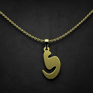 گردنبند طلا 18 عیار زنانه گالری طلا توسطی مدل حرف ی کد f6708d