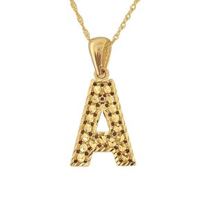 گردنبند طلا 18 عیار طلا و جواهرسازی افرا مدل حرف ای 130078