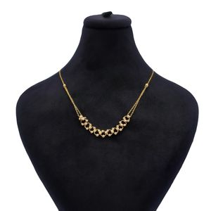 گردنبند طلا کم اجرت 18 عیار زنانه با زنجیر البرنادو ناریا مدل بیوتی کد me6 1