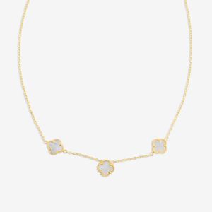 گردنبند طلا کم اجرت 18 عیار زنانه با زنجیر حلقه‌ای (فلامینگو) گالری طلا و جواهر هانی مدل ونکلیف