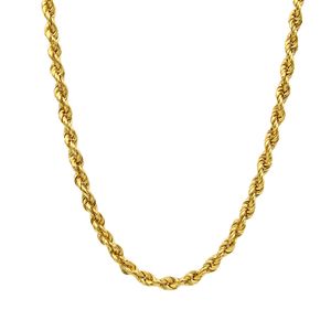 گردنبند طلا کم اجرت 18 عیار زنانه با زنجیر طنابی (توئیست) کاپانی مدل klz006